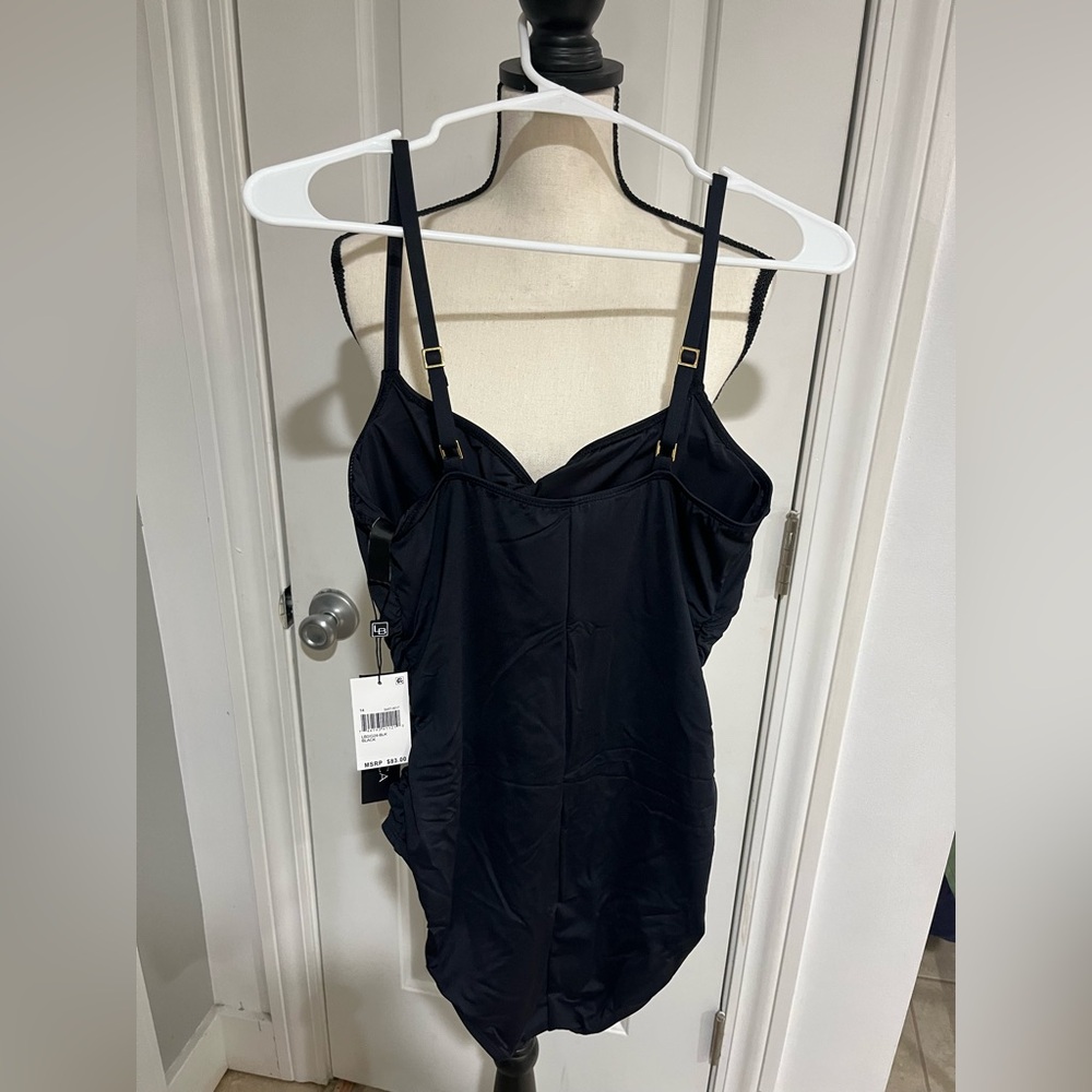 La Blanca Women's One Piece Swimsuit Island Goddess Shirred Side - Picture 6 of 8